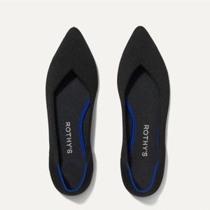 Rothy’s shoes Classic flats - The Point Solid Black - 7.5